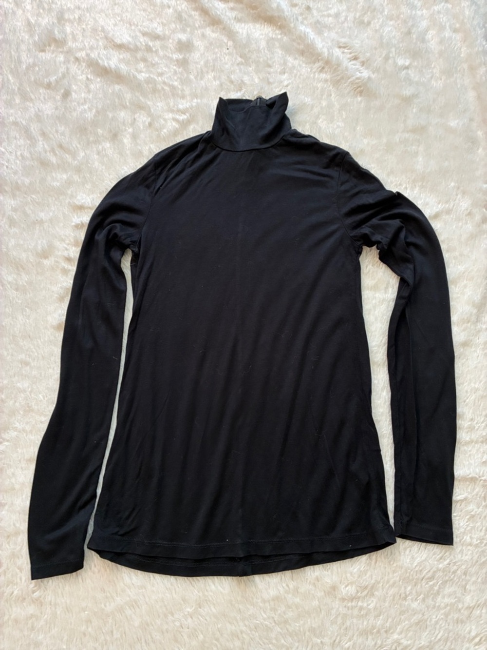 Zara Black Long Sleeve Turtleneck Top